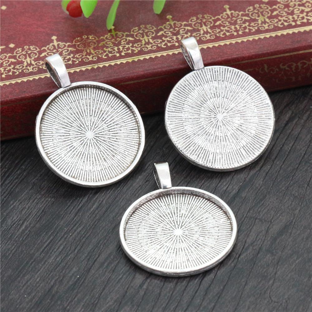 Neue Mode 10 Stück 25mm Innenmaß 4 Farben Beschichtet Klassisch Einfacher Stil Cabochon Basis Fassung Anhänger