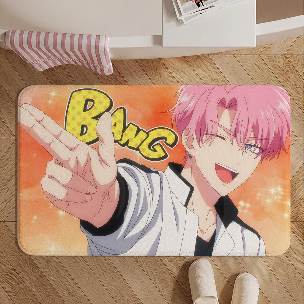 Manga-Tamon-kun Ima DocchiS Floor Mat Soft Non-Slip Bath Mat, Bedside Carpet, Absorbent Doormat for Home