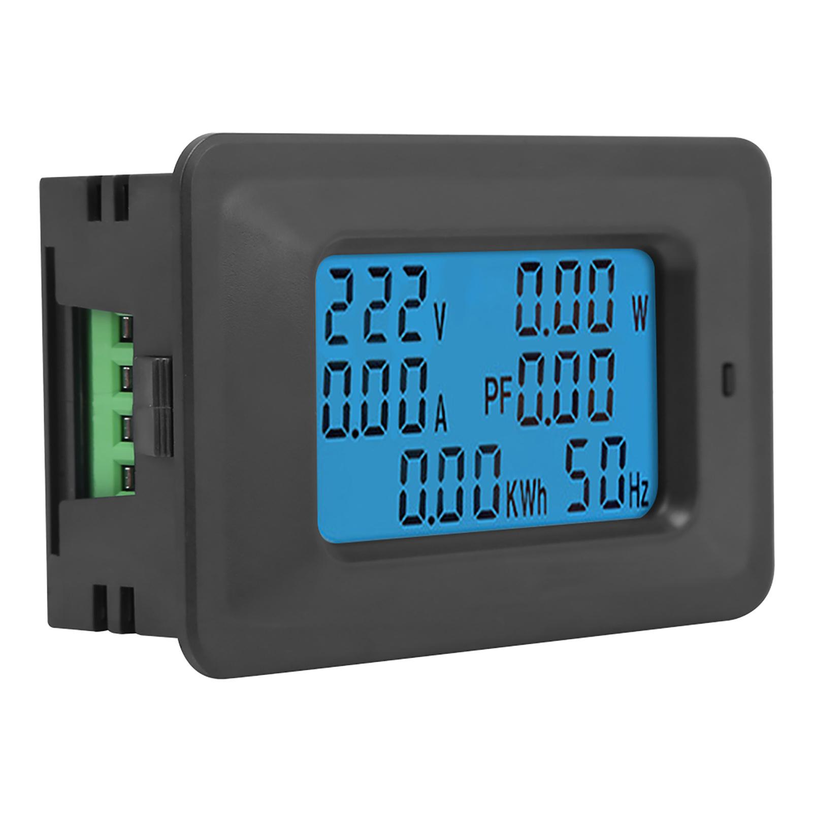 

6 in 1 AC Meter Voltage 110V‑250V Current 20A Power Factor KWH Frequency