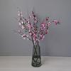 Rosa Künstliche Pfirsichblüten Lebendige Farbe Gefälschte Pflaumenblüten Stiel für Innen- oder Außendekoration