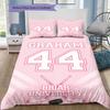 Graham 44 Jersey Pink Style Print 3-teiliges Bettwäsche-Set Bettbezug Set Briar University Hockey Bettwäsche Schlafzimmer Heimdekoration Ohne Kissenkern