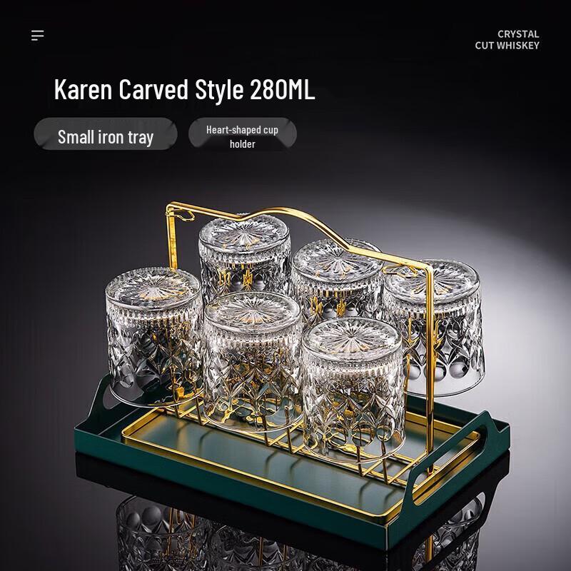 FANKAQI Kristallglas Whiskey- & Brandy-Tumbler-Sets