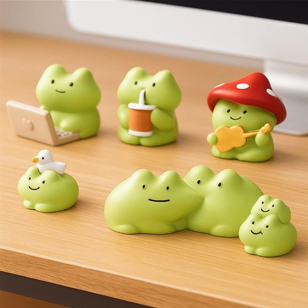 Statue Frog Resin Figurine Handmad Mini Frog Model Toy  Children Toys