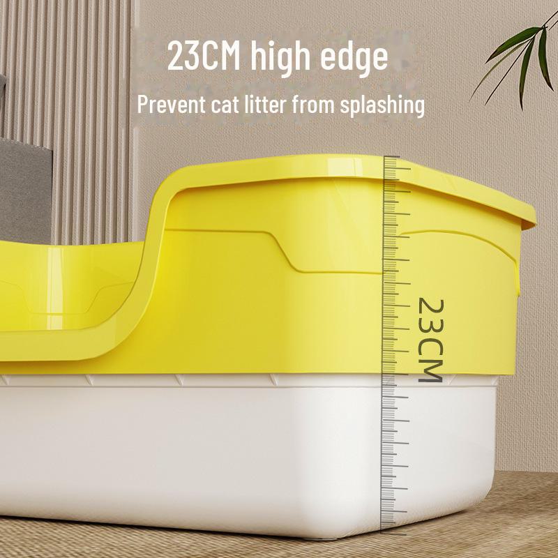 Integrated Cat Litter Box: Detachable, Semi-Enclosed, Splash-Proof Large Cat Toilet