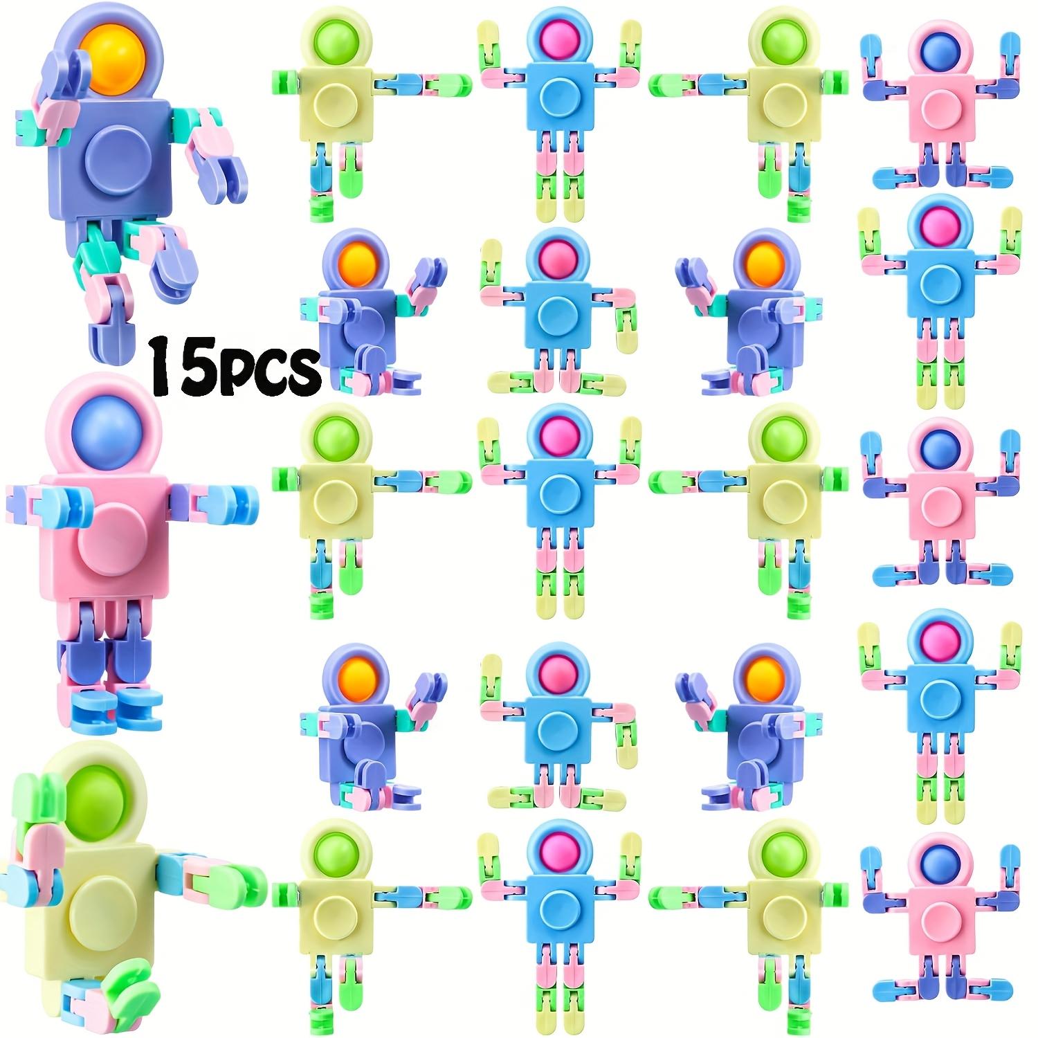 

6/12/15pcs Robot Fidget Spinners Transformable Fingertip Gyro Chain Toy Deformable DIY Fidget Sensory Playthings Adults Goodie Pouch -A8094