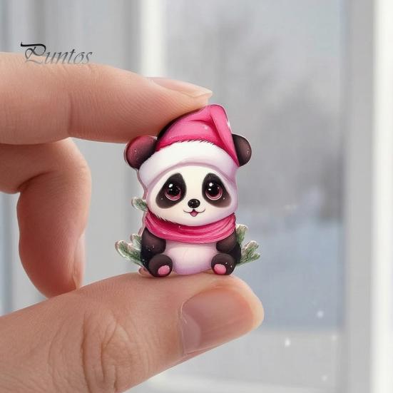 Panda Ornament Collection 2D Acrylic Cute Ornaments Advent Calendar, 24 Days Christmas Hanging Pendants Countdown Collectible for Holiday Decor Unique