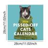 2026 Pissed-off Cats Wall Calendar Living Room Bedroom Hanging Decoration Grid Cats Color Inside Pages Monthly Planner
