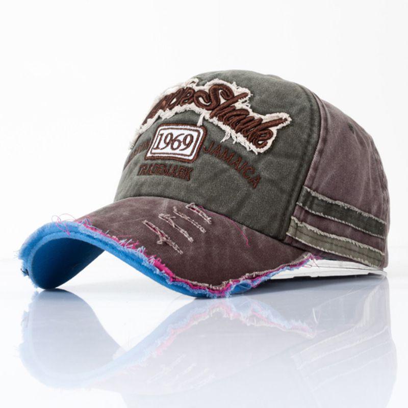 

Ретро вышитая бейсболка с необработанным краем, повседневная кепка с козырьком, летняя шляпа от солнца, унисекс Green