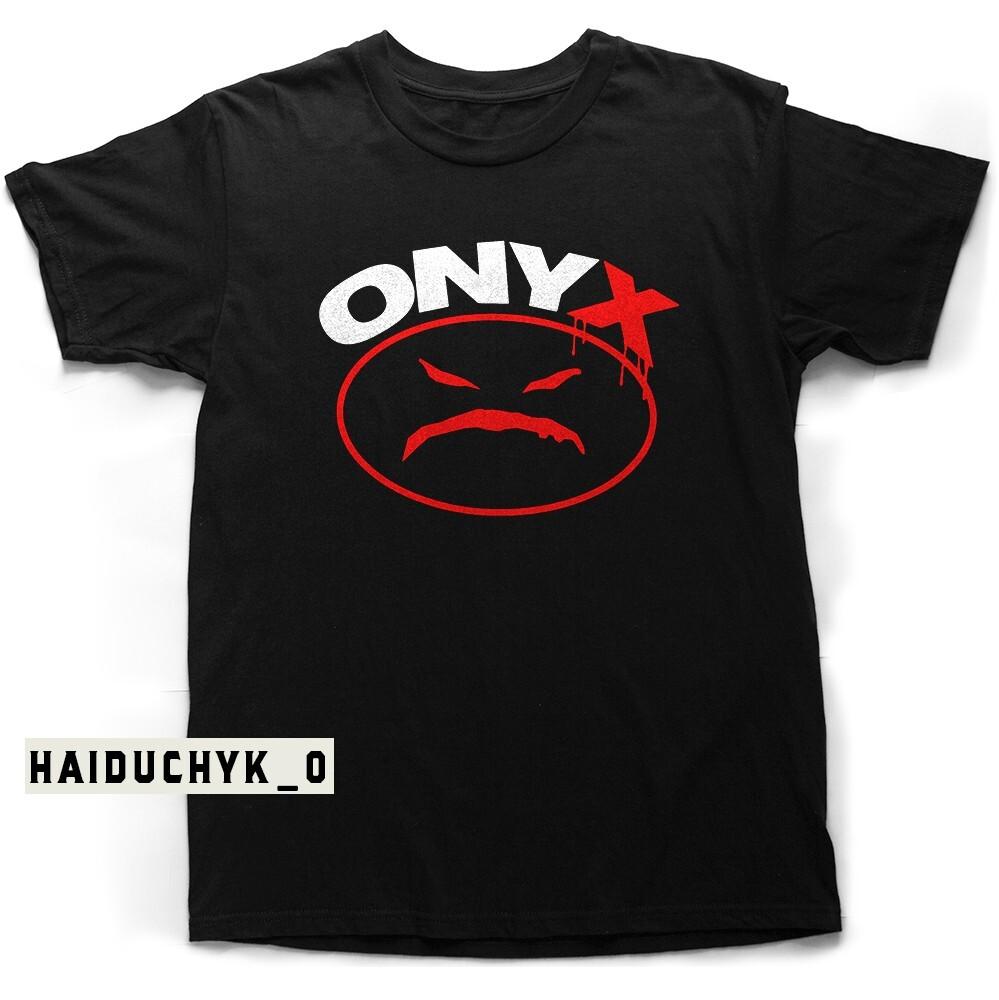 

Футболка с логотипом ONYX Рэп Хип-Хоп Музыка Унисекс Черная футболка Размер S-5XL Унисекс Футболка S