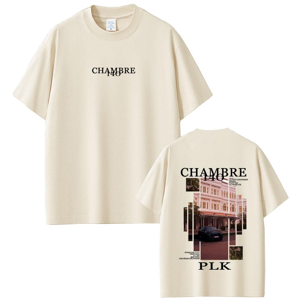 2025 Summer Rapper PLK Chambre 140 Album Graphic T-shirt Men Women Hip Hop Fashion Pop Music 100 Pure Cotton Printed T-shirt S 1970₽