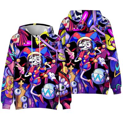 The Amazing Digital Circus Anime Mikina s kapucí Grafické Potištěné mikiny Ležérní High Street Oversized Pulovry Muž Ženy Mikina s dlouhým rukávem