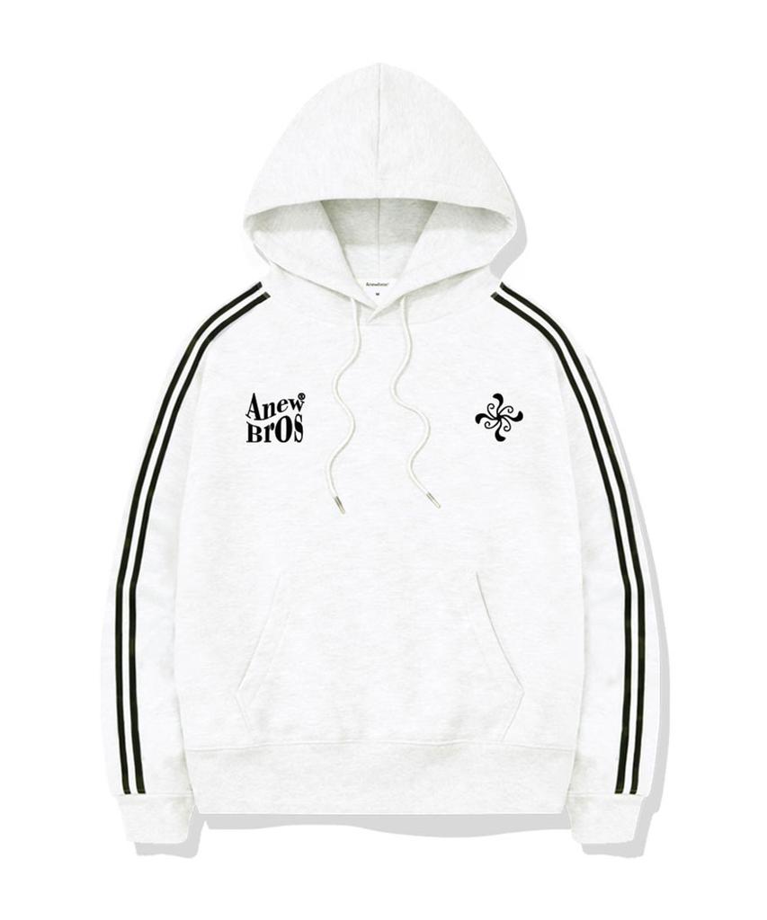 ANEWBROS Bro Emblem Track Oversized Hoodie 4 Colors [Anbi_8004]