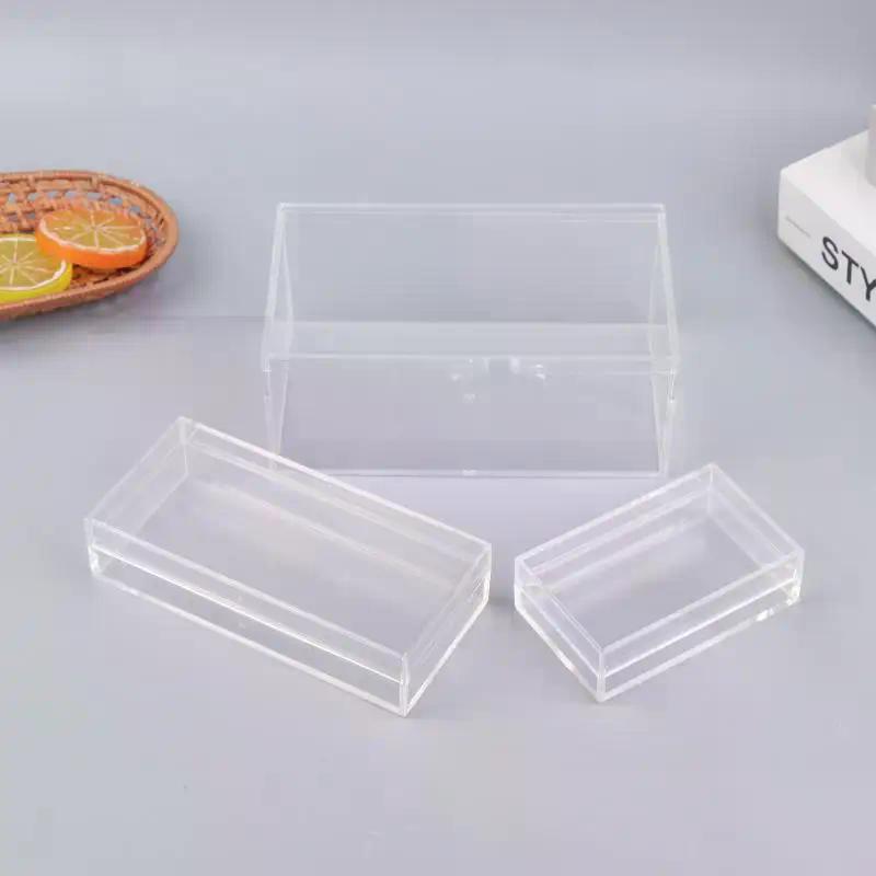 Thickened Rectangular Acrylic Storage Box High Transparency Food Gift Packaging Plant Landscaping Transparent Box