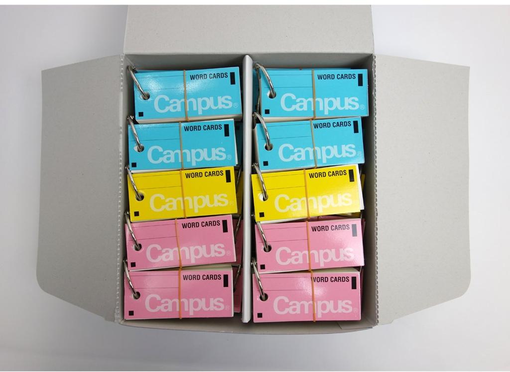 KOKUYO Vocabulary Medium Assorted 12 12 6 Yellow Notebooks/Flashcards, Size, Set Blue, Pink, (Tan-101 Tsume)