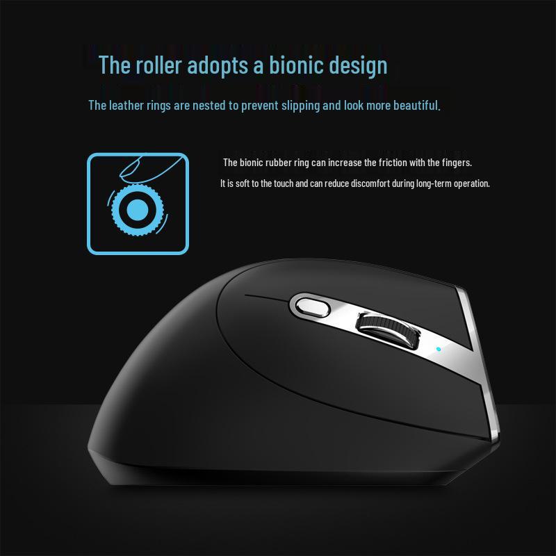 ZELOTES Master F36 Vertical Ergonomic Mouse: Three-Mode Bluetooth, Rechargeable, Programmable