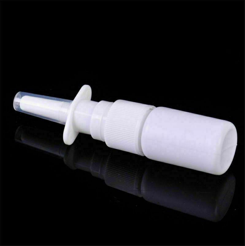 5-20ml Portable Empty Plastic White Nasal Pump Spray Bottles Sprayer Mist Nose Refillable