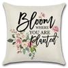 Spring Pillow Case Sofa Waist Pillow Case Garland Truck Light Luxury Home Office Pillow Pillow Case