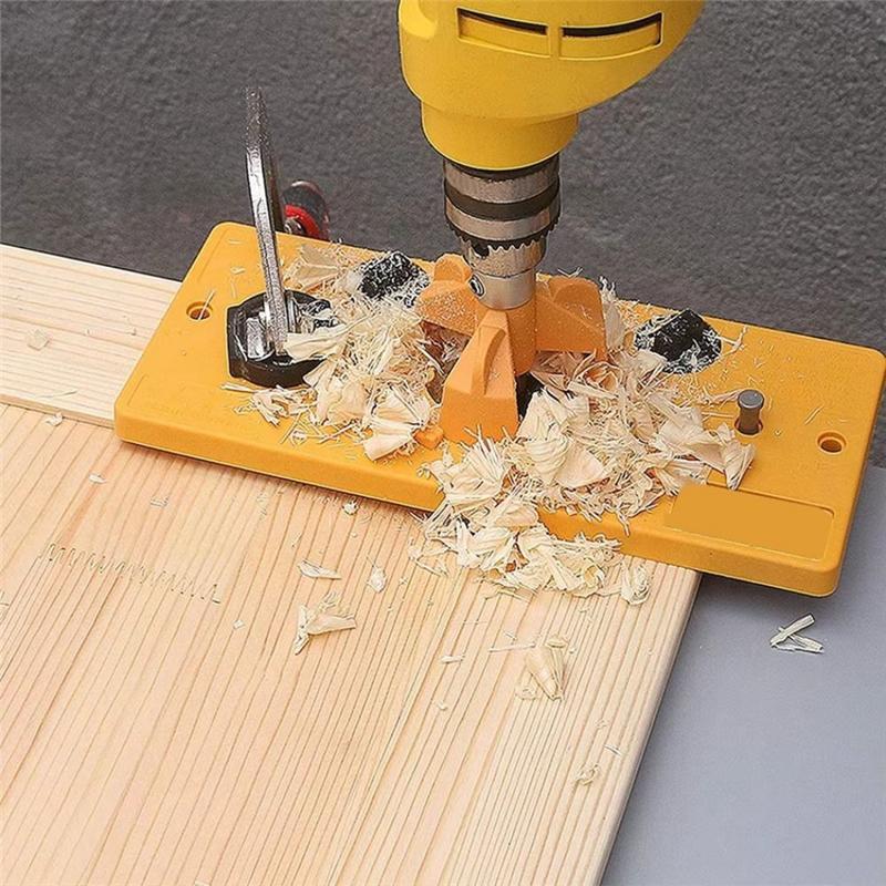 AT19-Drilling Hinge Hole Tool Kit Positioning Cup Style Boring Guide Hinge Hole Locator Door Hole Template Hinge Jig