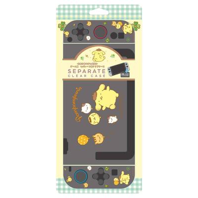 ALLONE Sanrio Characters 2 Pompompurin Separate Clear Case for Compatible with Switch Easy Protects Against Scratches and Cute Sanrio Charging While