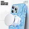 Coque pour iPhone 15 - Translucide Bleu - Antichoc - Verre Trempé - Charge Magnétique