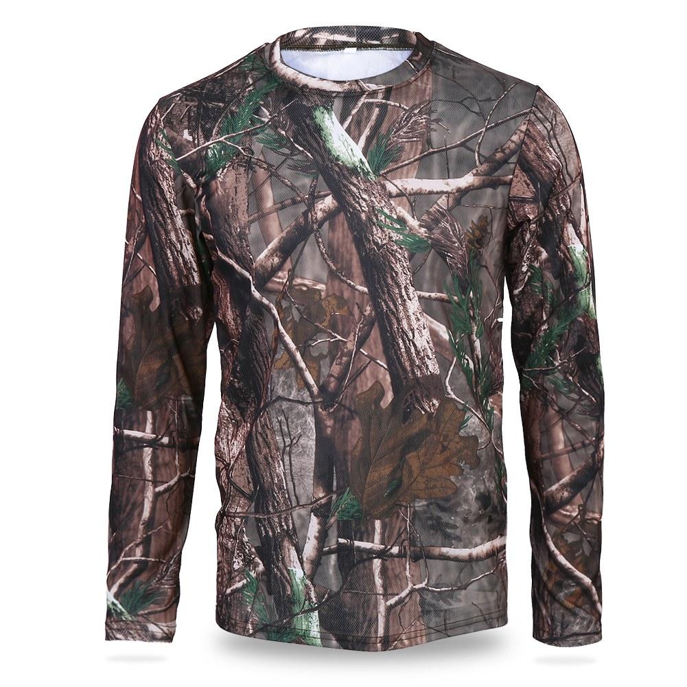 

Men Long Sleeve TShirt Quick Drying Clothes for Camping Outdoor Sports (M)