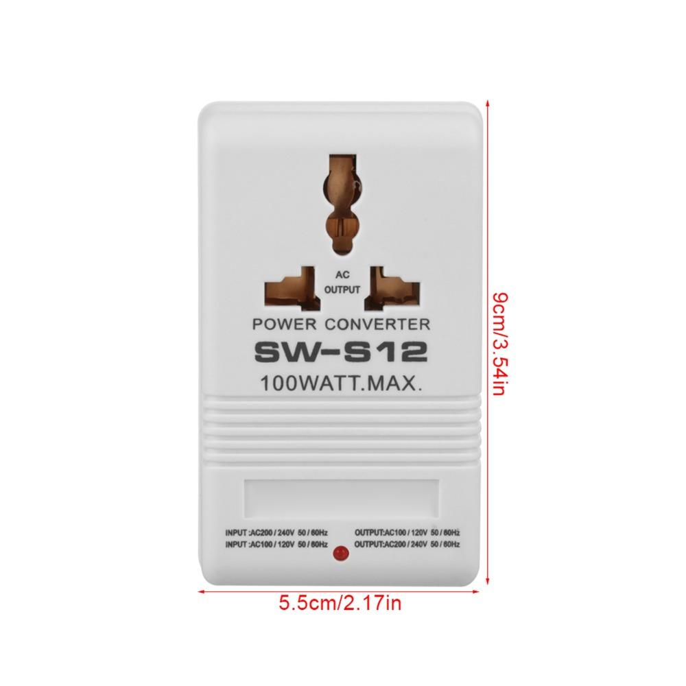 100W Leistungs-Aufwärts-Abwärtswandler 110V auf 220V Reiseadapter Stromwandler Spannungsanpassung
