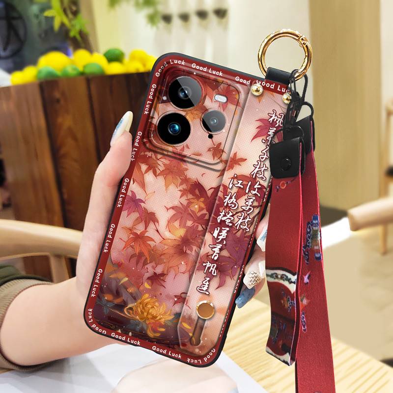 Phone Holder Ring Phone Case For Realme GT7 Pro Durable Lanyard Wristband Soft case For Mom Anti-dust Shockproof Fashion