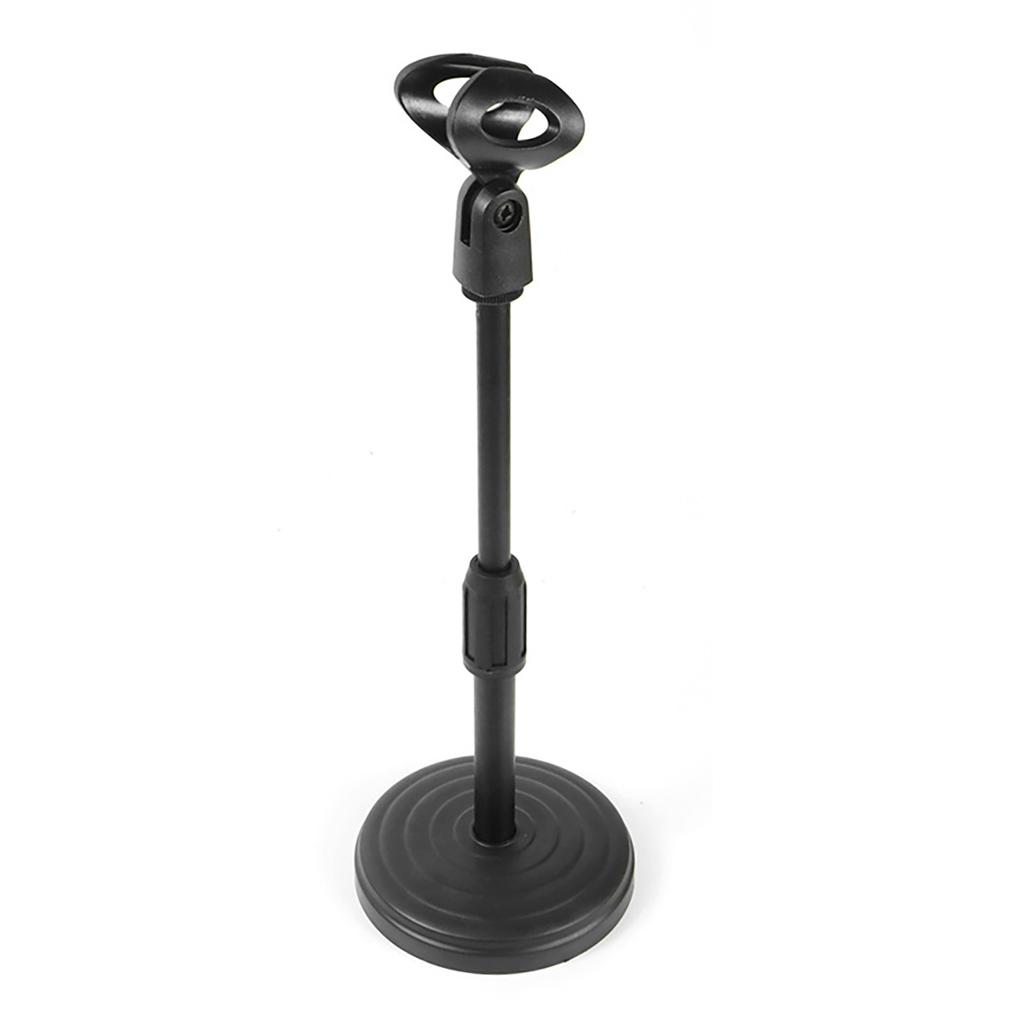 Adjustable Microphone Stand Universal Detachable Mic Holder Stand with Weighted Round Base for Desktop Live