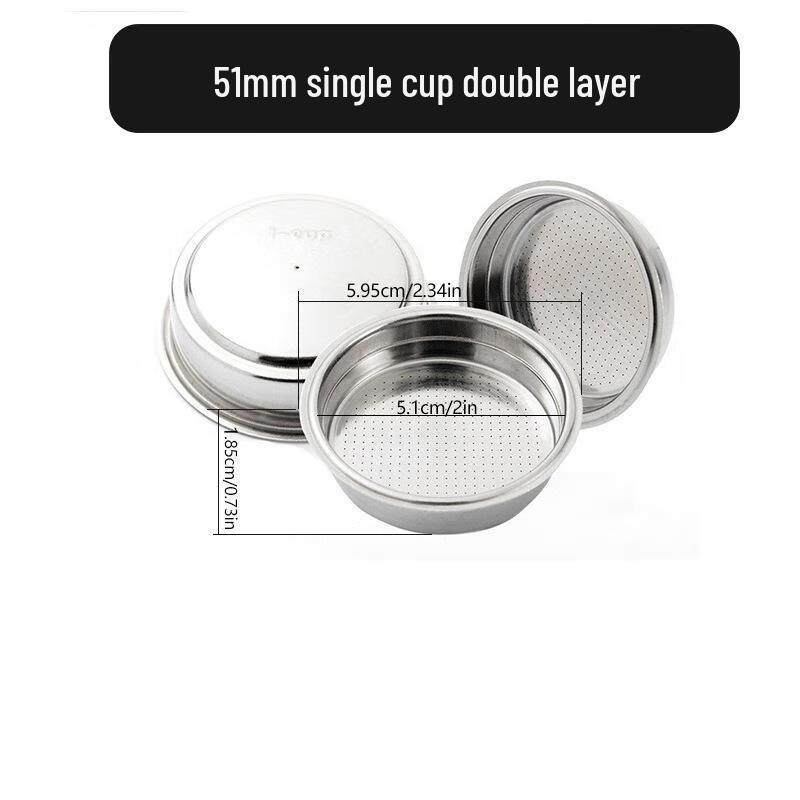 

51mm Espresso Portafilter Filter Basket & Blind Filter Set