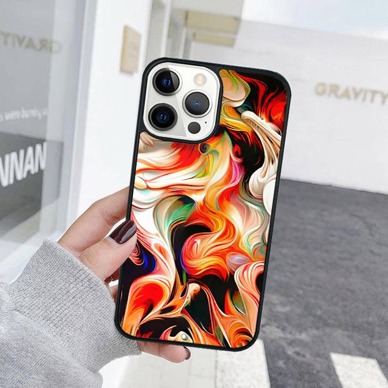 Artistic Personality Flame Phone Case For iPhone 17 Air 15 16 Cover 11 13 14 Pro Max 12 Plus Max Fundas