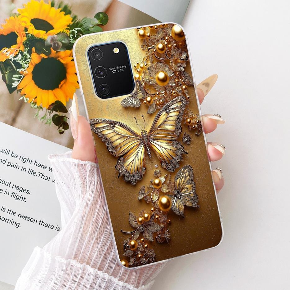 For Samsung Galaxy S10 Lite Case SM-G770F Luxury Butterfly Tree Painted Cover Soft Silicone Phone Case For Samsung S10 Lite Bags
