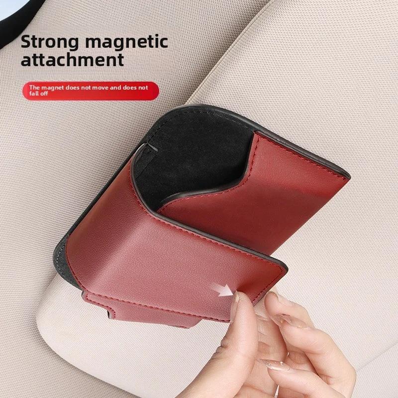 Premium Car Glasses Clip Holder Anti Slip Multi Functional Sun Visor Organizer Universal Fit for All Cars Auto Accessories