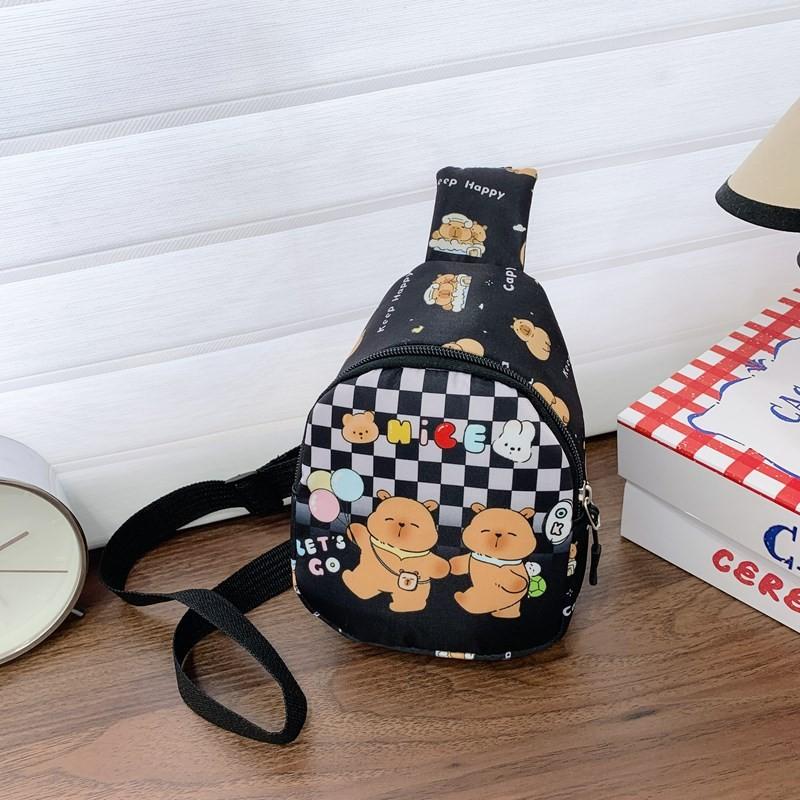 Capybara Animal Pattern Single Shoulder Crossbody Chest Bag Fashion Kids Gift