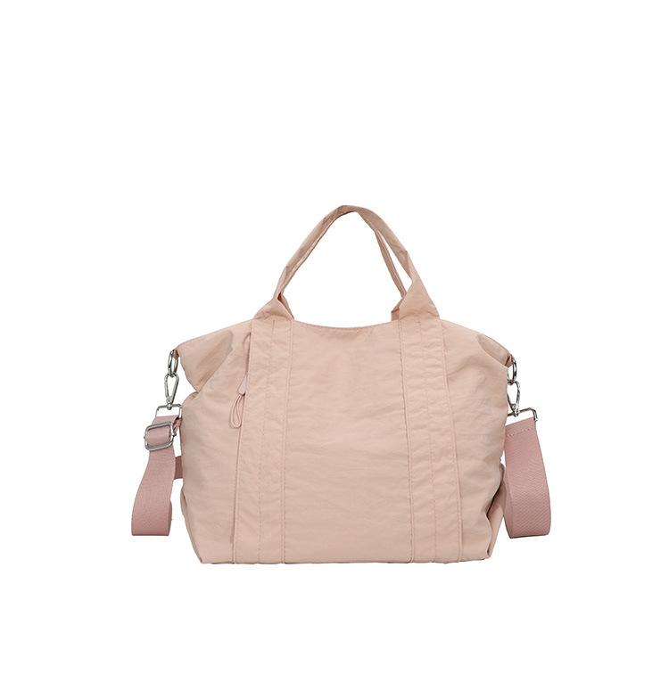 Solid Color Handbag Women's Large Capacity Lightweight Tote Bag Commuter Shoulder Crossbody Bag