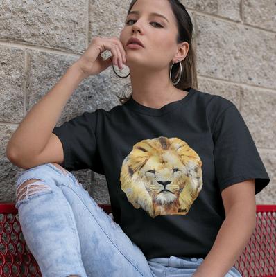 T-Shirt Unisex Testa di Leone, leoni, animali selvatici, safari, re della giungla, Africa