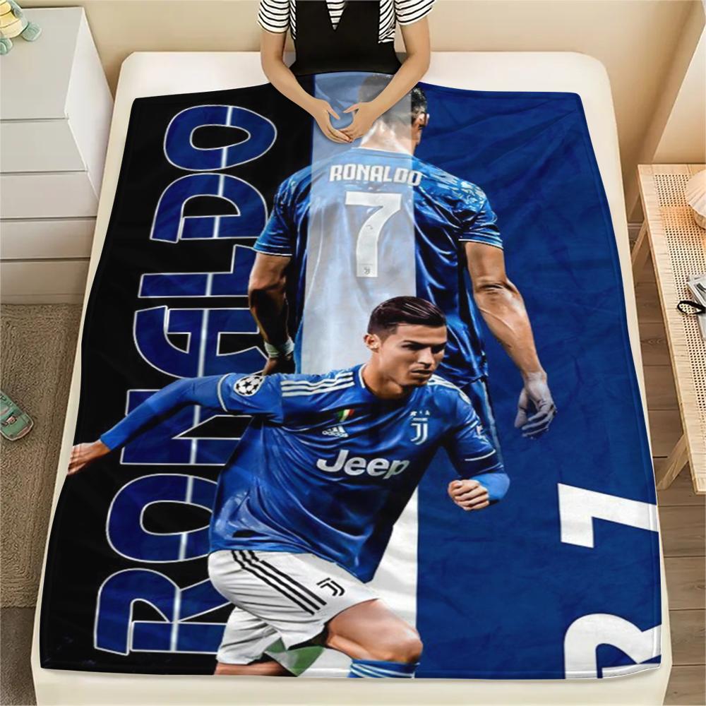 1 Stück C Ronaldo Aufdruck Flanelldecke, Hohe Qualität, Bequem für alle Jahreszeiten, Heimdekoration, Wärme und Komfort, Perfekt für Weihnachtsgeschenke