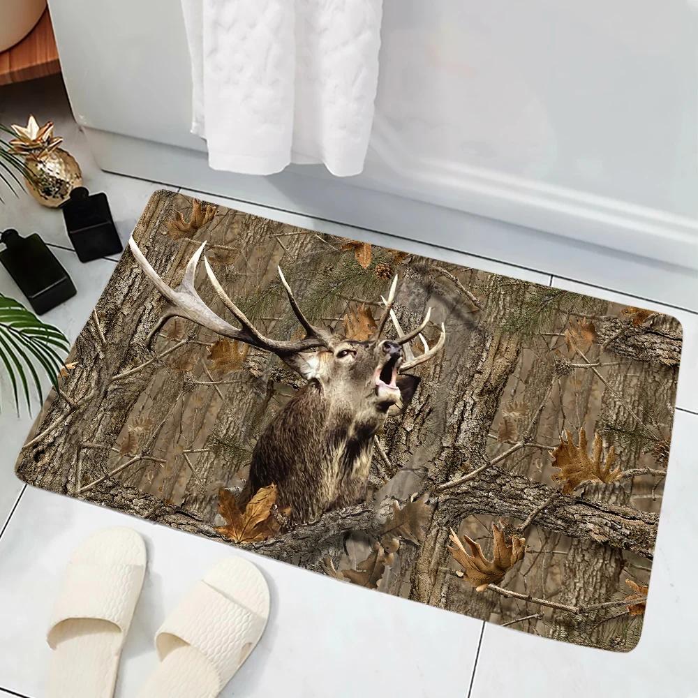 Animal Hunting Boar Carpet Decorate 3D Printed Doormat for Home Indoor Bedroom Toilet Kitchen Mats Rectangle Area Rugs Pig Duck