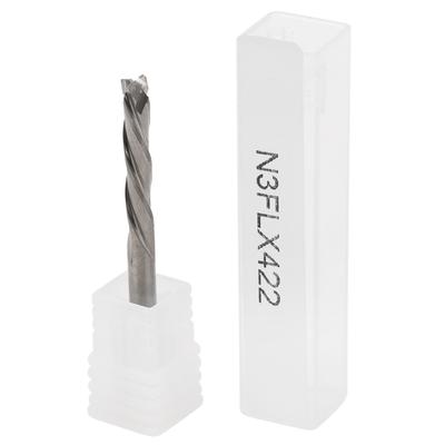 Milling Cutter Silver 3?Flute for Aluminum Metal Cutting Tools 4 X 4 X 22 X 55mm