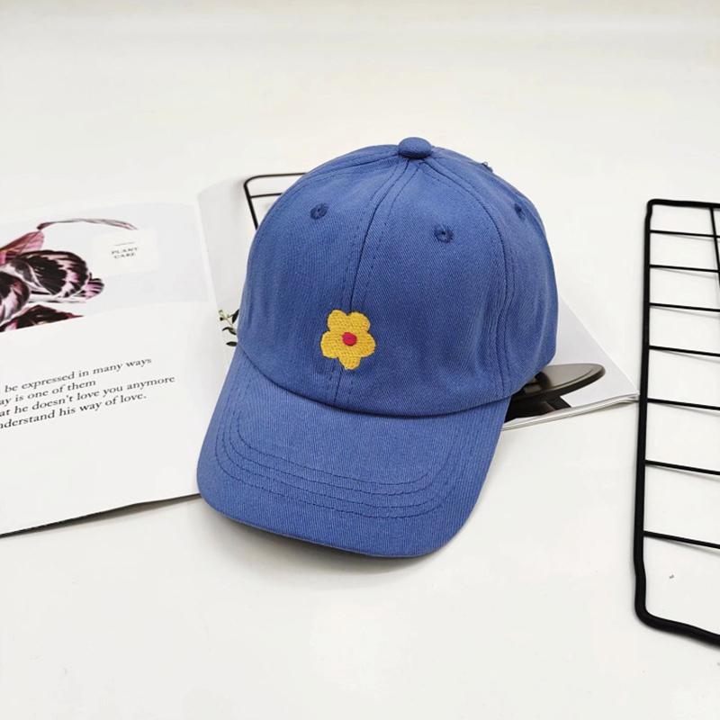 Lovely Flower Children Baseball Cap Solid Color Kids Duck Tongue Hat 3-5 Years Boy Girl Baby Outdoor Sun Visor Cotton Peaked Hat