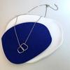 Silver double ring necklace female simple unique design new couple girlfriend collarbone chain