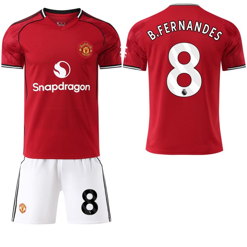 2526 New Man L Red Devils home court No. 17 Ganacho 8B fee football jersey set jersey M United red foreign trade