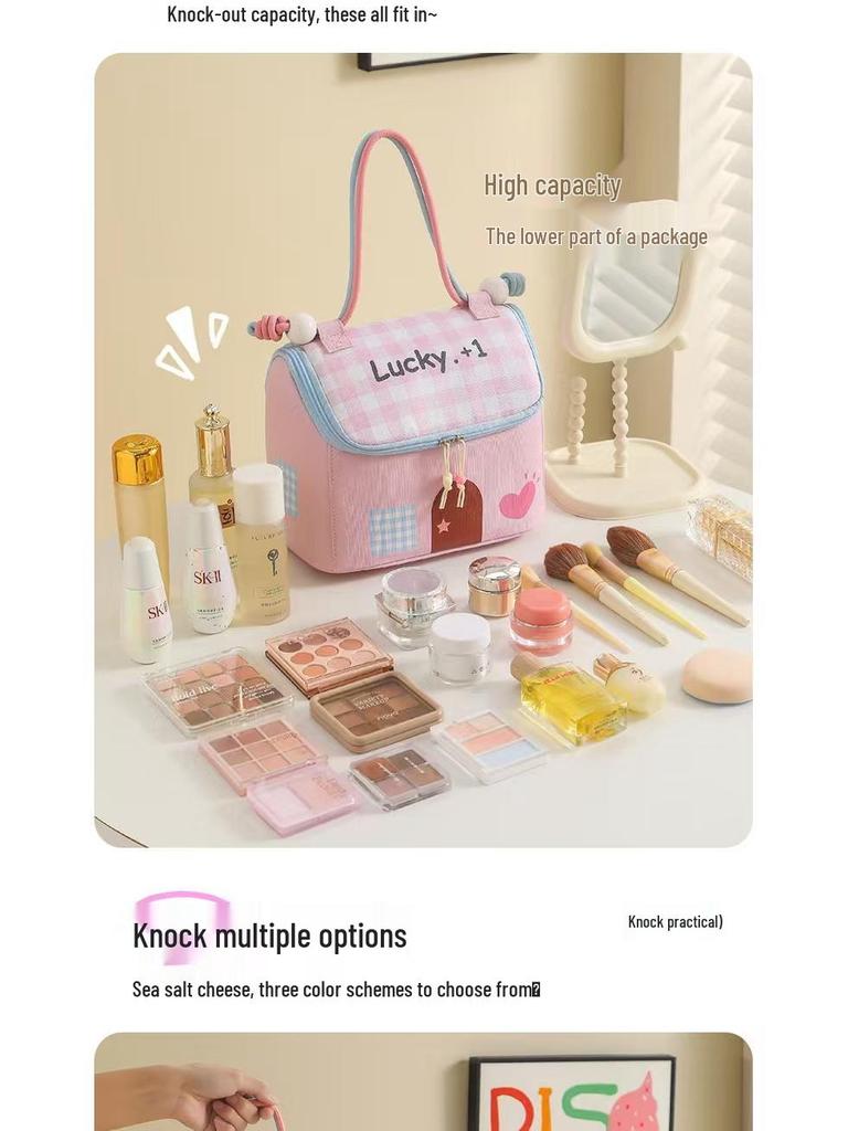 2025 Large Capacity Portable Waterproof Makeup Travel Handbag