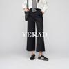 Yalida Women's 2026 Spring High-Waist Cropped Wide-Leg Pants