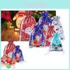Sacks Christmas Large Reusable Drawstring Wrap Present Gift Party Xmas Bags