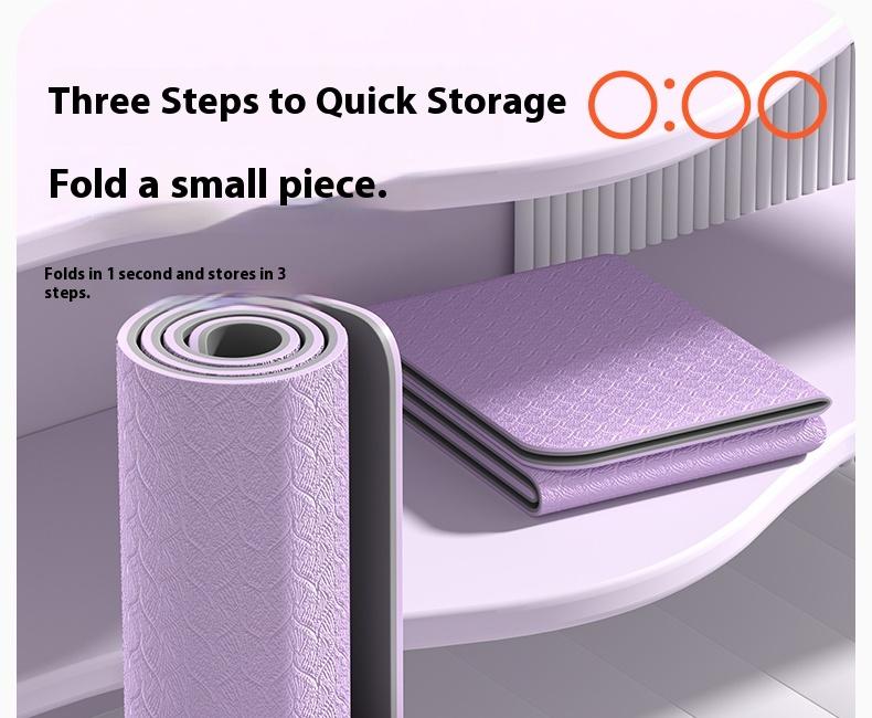 Yoga Mat Portable Non-slip Fitness Floor Mat Dormitory Siesta Antibacterial Children Primary School Students Siesta Mat Folding Mat