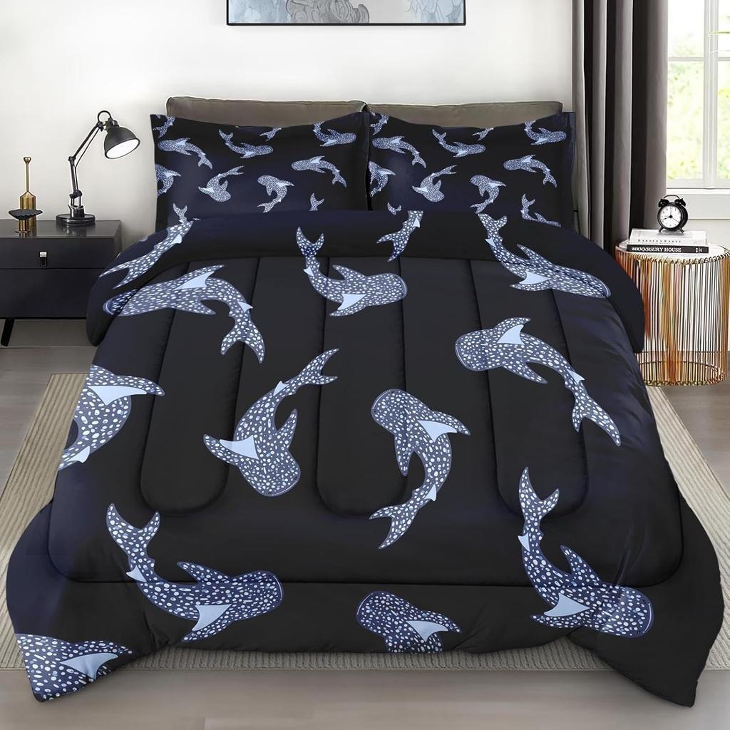 Dolphin Bedding Set 3D Animal Raccoon Duvet Cover Set Soft Single Double King Size For Kids Adult Birthday Gift Bedclothes Decor