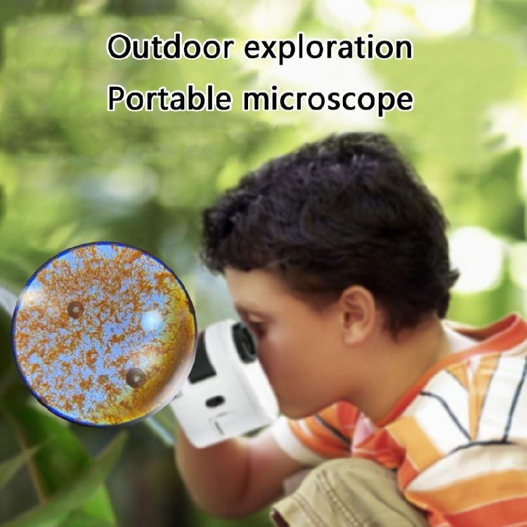 Travel Portable 100X Magnifying Microscope with LED Light and Cellphone Clip for Detailed Observation Jewelry Magnifiers