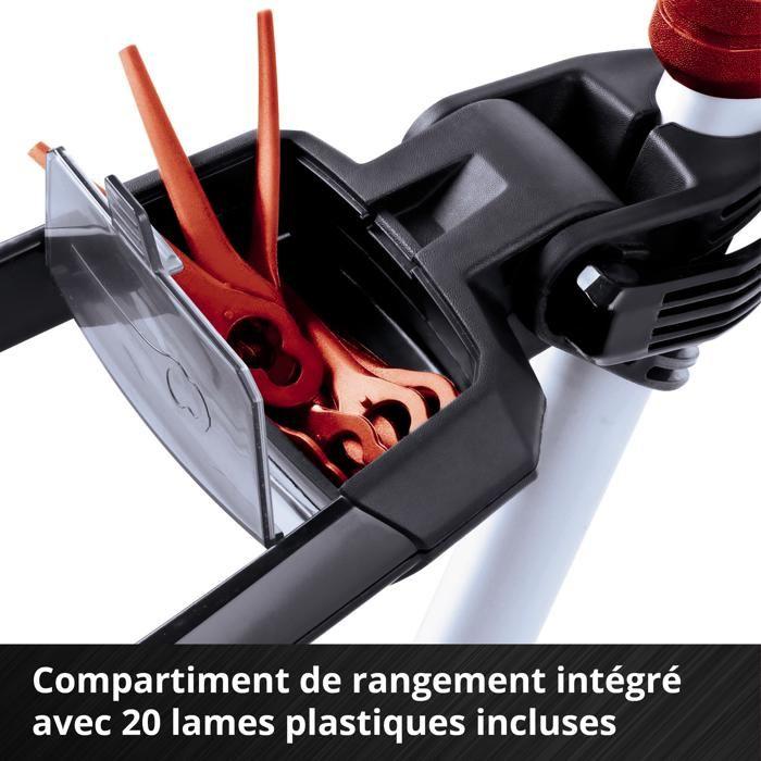 Einhell coupe-bordures sans fil ge-ct 18 li kit pxc (18v, coupe 24 cm, 20 lames) livré avec batterie 2,0 ah et chargeur