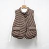 Down vest new national standard 90 down casual autumn and winter light and simple solid color round neck loose coat