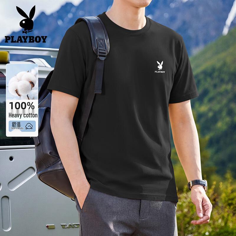 PLAYBOY Men s Pure Cotton Short Sleeve T-Shirt M